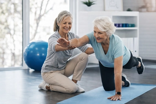 Adult over 45 practicing a calm bedtime routine